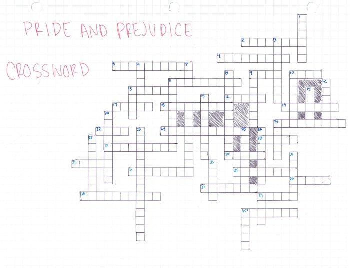 Pride and prejudice surname crossword