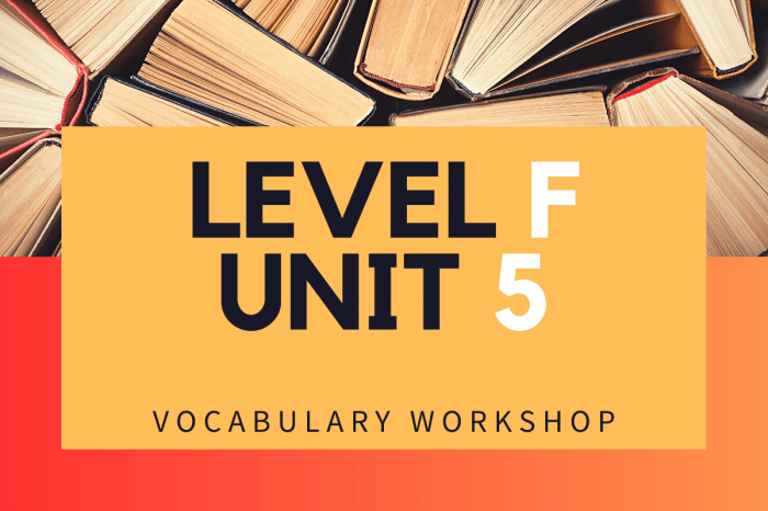 Vocab workshop level f unit 5