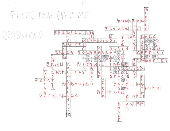 Pride and prejudice surname crossword